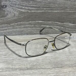 Safilo Elasta 7055 Silver Metal Eyeglasses Square 52-17 135mm Mens Full Rim